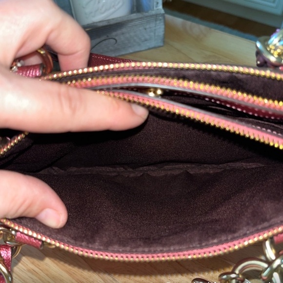 Coach Metallic Pink Cross Grain Mini Brooke
Satchel Handbag (NWT) - Picture 7 of 11